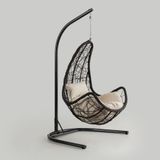 Cewi Net Swing Kahve Rattan Krem Oturumlu Salıncak