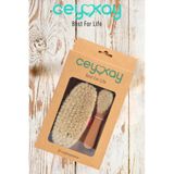 Cey Kay Ceykay Doğal At Kılı Selülit Ve Yüz Masaj Fırça Seti (2'li Set)