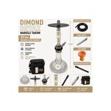 CEYA NARGİLE Dimond 37 cm Premium Nargile Takımı - Taşıma Çantalı - Komple Set - Cam Şişeli - Çelik Gövdeli