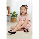 Ceyda Babet Çocuk Ev Babeti Taçli Takim ,çocuk Panduf, Bebek Pati?k, Çorap, Çocuk Ev Ayakkabısı - Pembe