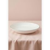 Ceyda | Platin Kenarlı Porselen Büyük Kase (25 cm)