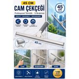 Ceyhanlar 45 cm Profesyonel Cam Çekçeği Paslanmaz Çelik Cam Silme Aparatı Duşakabin Ayna Fayans Cam Temizleme Silikonu İz Bırakmaz