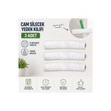 Ceyhanlar YEDEK CAM PELUŞ KILIF MİKROFİBER CAM PELUŞU 3 ADET YEDEK BEZ 35 CM
