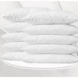 Çeyiz 10'lu Pamuklu Beyaz Fermuarlı 50X70 cm Iç Yastık Kılıfı