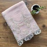 Çeyiz Bahçesi 50x90 cm Fabella Pudra Kadife Havlu