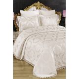 Çeyiz Bahçesi Belinda Üç Parça Yatak Örtüsü - 250 x 250 cm - Krem