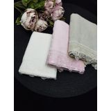Çeyiz Bahçesi Çeyizlik Osmanlı İğne Oyalı Kadife El Ve Yüz Havlu Seti 3lü Set 50/90cm