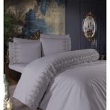 Çeyiz Bahçesi Fabel Fransız Güpürlü 6 Parça Nevresim Takımı - 200 x 220 cm - Krem