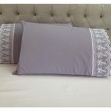 Çeyiz Bahçesi Fransız Güpürlü 2 Li Yastık Kılıfı - 50 x 70 cm - Gri - Antrasit