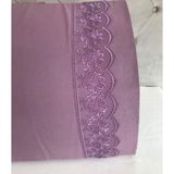 Çeyiz Bahçesi Fransız Güpürlü 2 Li Yastık Kılıfı - 50 x 70 cm - Koyu Mürdüm