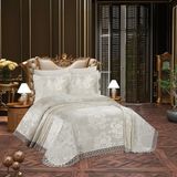 Çeyiz Bahçesi Krem Venüs 3 Parça Çift Kişilik Yatak Örtüsü - 250 x 260 cm