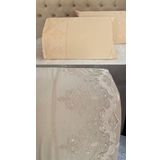 Çeyiz Bahçesi Mahidevran 2 Adet 50x70 cm Fransız Güpürlü Cappuccino Yastık Kılıfı
