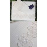 Çeyiz Bahçesi Nervürlü Kreme Flowers Çeyizlik Çift Kişilik Nevresim Takımı