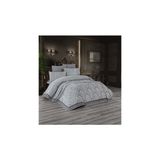 Çeyiz Bahçesi Siyah Sarmaşık 3 Parça Çift Kişilik Yatak Örtüsü - 250 x 260 cm - Gri