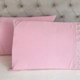Çeyiz Bahçesi Zambak 2 Adet 50x70 cm Fransız Güpürlü Pudra Yastık Kılıfı