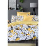 Çeyiz Diyarı Anya Pamuk Saten Çift Kişilik Nevresim Takımı - Sarı - 200 x 220 cm