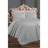 Çeyiz Diyarı Azra 3 Parça Çift Kişilik Pike Takımı Gri - 240x260 cm
