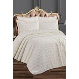 Çeyiz Diyarı Azra 3 Parça Çift Kişilik Pike Takımı Krem - 240 x 260 cm