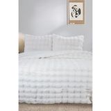 Çeyiz Diyarı Bubble Tavşan Tüyü Çift Kişilik Yatak Örtüsü 220 x 240 cm Krem - 220 x 240 cm