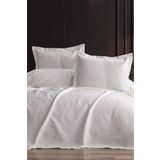 Çeyiz Diyarı Burçak 3 Parça Çift Kişilik Pike Takımı 240x260 Krem
