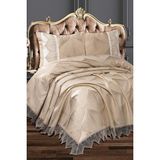 Çeyiz Diyarı Çeyiz Diyarı Bade Pike Takımı 6 Parça Cappucino - Cappuccino - 230x240 cm