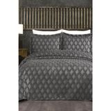 Çeyiz Diyarı Çeyizdiyarı Lucca 3 Parça Pike Takımı Antrasit - 240x250 cm