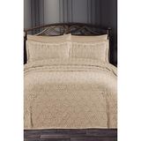 Çeyiz Diyarı Çeyizdiyarı Lucca 3 Parça Pike Takımı Cappucino - Cappuccino - 240x250 cm