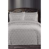 Çeyiz Diyarı Çeyizdiyarı Lucca 3 Parça Pike Takımı Gri - 240x250 cm