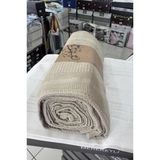 Çeyiz Diyarı Çift Kişilik Yazlık Pamuklu Tek Pike Sütlü Kahve