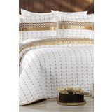 Çeyiz Diyarı Colors Micro Krem Gold Çift Kişilik Yatak Örtüsü