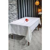 Çeyiz Diyarı Corvver Dertsiz Masa Örtüsü 155x220 Krem
