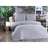 Çeyiz Diyarı Fransız Dantelli Hanzade Çeyizlik Nevresim Takımı Gri - 200 x 220 cm