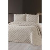 Çeyiz Diyarı Konik 3 Parça Çift Kişilik Pike Takımı Bej - 235x250 cm