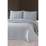 Çeyiz Diyarı Konik 3 Parça Çift Kişilik Pike Takımı Gri - 235x250 cm