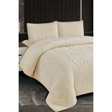 Çeyiz Diyarı Lidya Dolgulu Akrilik Çift Kişilik Yatak Örtüsü Krem - 220 x 240 cm