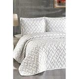 Çeyiz Diyarı Maria Kapitoneli Çift Kişilik Yatak Örtüsü Krem Bej Geometrik Desenli Pamuk Polyester 230X240 cm - 230 x 240 cm