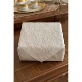 Çeyiz Diyarı Saten Lüks Nişan Bohçası 90x90 cm Krem
