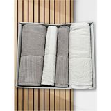 Çeyiz Diyarı Sevgi Hamam Takımı 4 Parça Krem - Bej - 80 x 150 cm