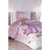 Çeyiz Diyarı Solenya Baskılı Kapitoneli Tek Kişilik Yatak Örtüsü Pembe - 175 x 240 cm