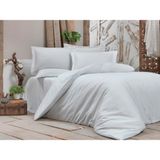 Çeyiz Diyarı Stripe Çift Kişilik Pamuk Saten Nevresim Takımı Beyaz - 200 x 220 cm - Renkli