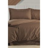 Çeyiz Diyarı Stripe Çift Kişilik Pollysaten Nevresim Takımı Cappucino - Cappuccino - 200 x 220 cm