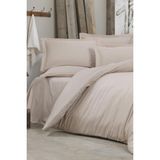 Çeyiz Diyarı Stripe Çift Kişilik Pollysaten Nevresim Takımı Somon - 200 x 220 cm