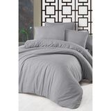 Çeyiz Diyarı Stripe Tek Kişilik Pollysaten Nevresim Takımı Gri - 200 x 220 cm