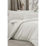 Çeyiz Diyarı Stripe Tek Kişilik Pollysaten Nevresim Takımı Krem - 200 x 220 cm