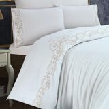 Çeyiz Diyarı Tiara Krem Nevresim Takımı