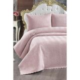 Çeyiz Diyarı Ultrasonik Welsoft Çift Kişilik Yatak Örtüsü 230X250 Pudra - 230 x 250 cm