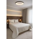 Çeyiz Diyarı Velmira Jakarlı Kadife Elyaf Dolgulu Yatak Örtüsü 240x240 cm Krem