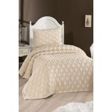 Çeyiz Diyarı Vesya 2 Parça Tek Kişilik Pike Takımı Bej - 180 x 235 cm