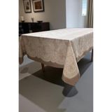 Çeyiz Diyarı Zaraf Dertsiz Masa Örtüsü 150x200 cm Kahve