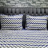 Çeyiz Diyarı Zigzag Lacivert Çift Kişilik Nevresim Takım
